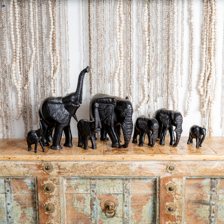 Ebony wooden Elephant Sculpture