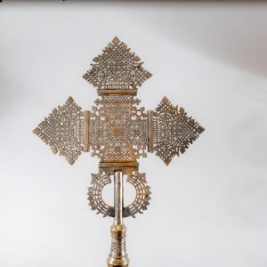 Ethiopian Nickel Processional Cross – Large