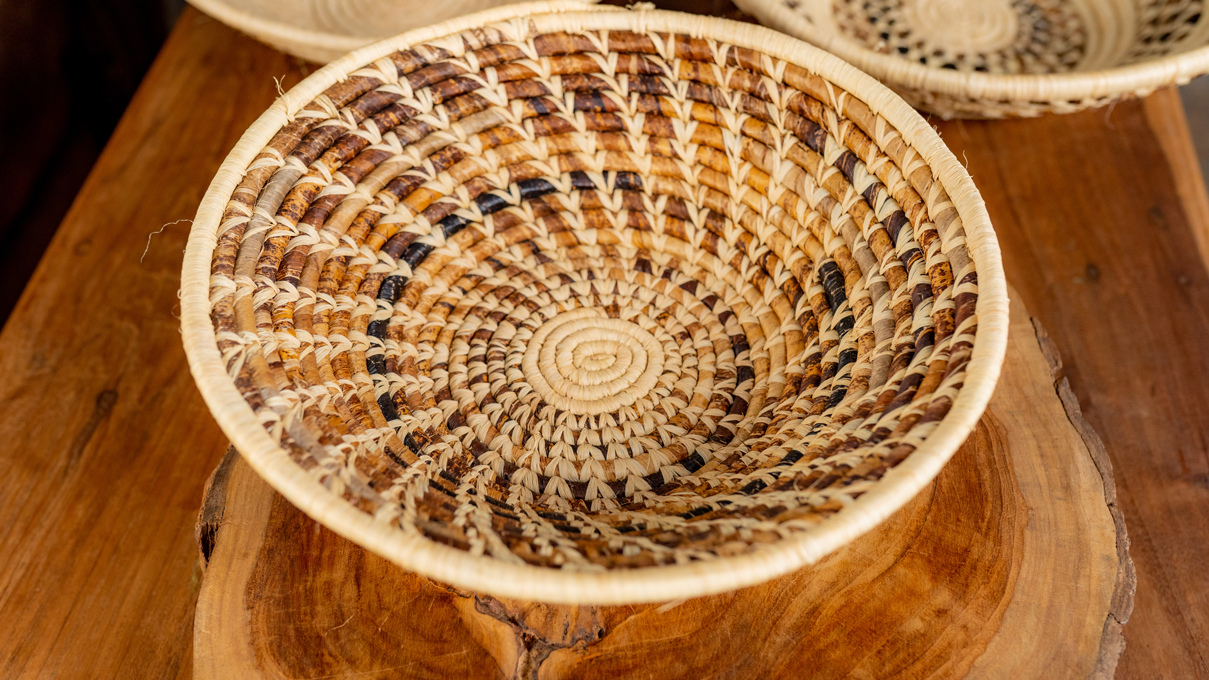 Raffia and Banana fiber Basket Bowls