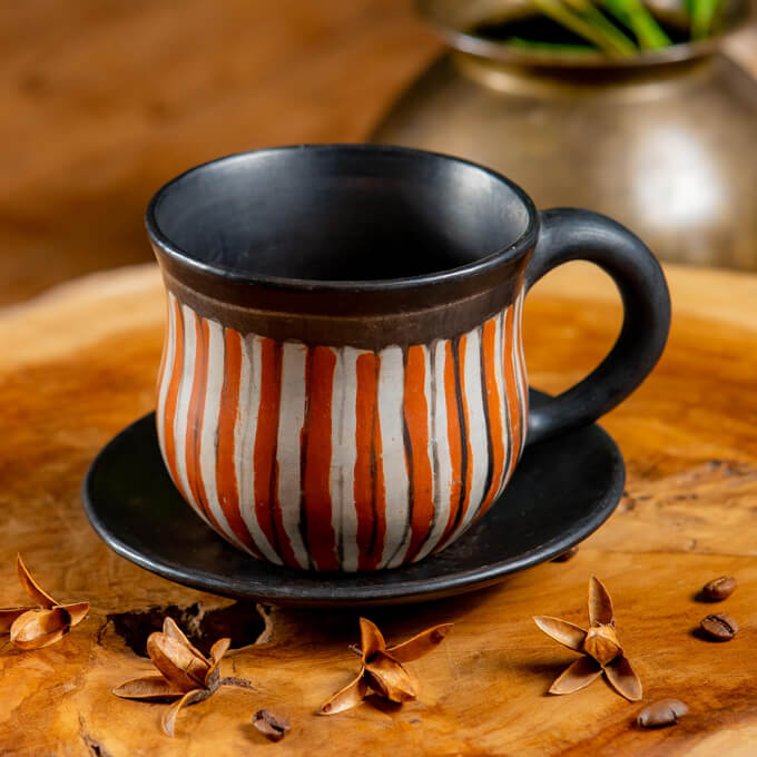 Handmade Ceramic Mugs saucers 3