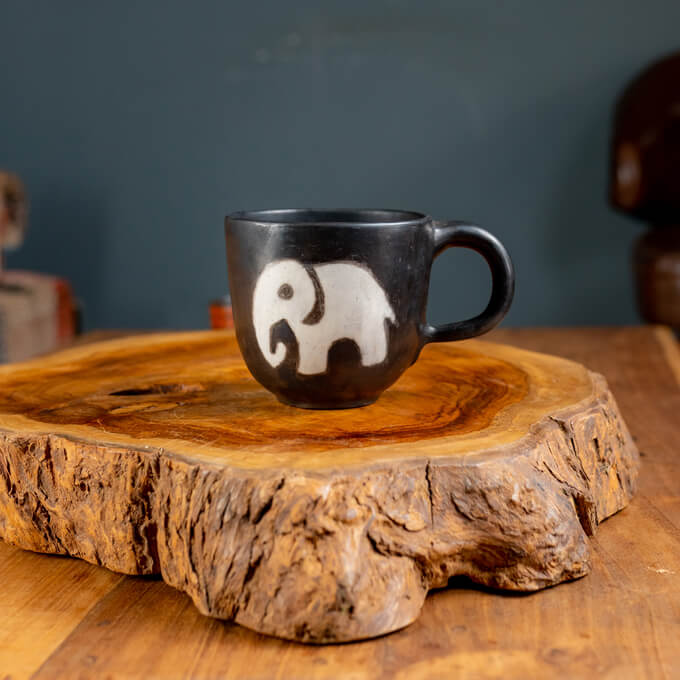 Mug - Large, elephant design - Afrotide Crafts