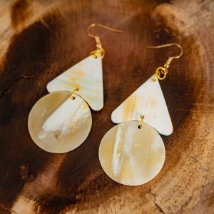 Geometric Horn earring