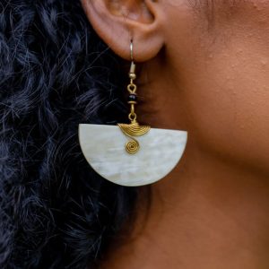 Half Moon Horn earring