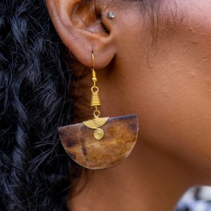 Half Moon Horn earring