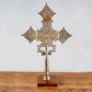Ethiopian Nickel Processional Cross – Medium