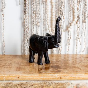 Ebony wooden Elephant Sculpture – Trunks Up