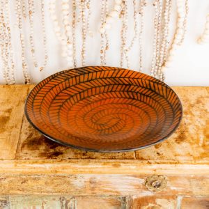 Handmade Ceramic Plates - Large Arrange weaving Design -Afrotide Crafts