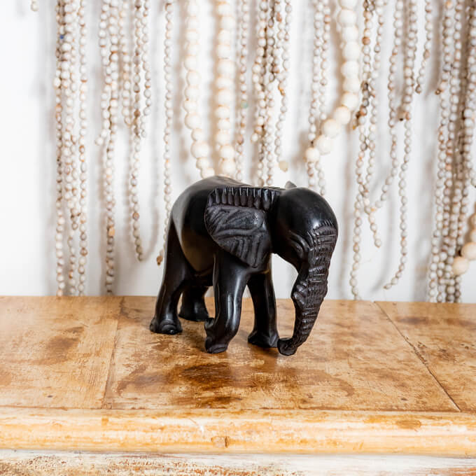 Ebony wooden Elephant Sculpture Trunk Down - Afrotide Crafts Ebony wooden Elephant Sculpture Trunk Down - Afrotide Crafts