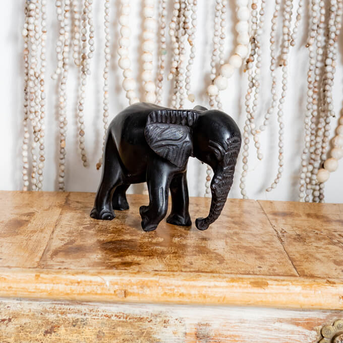 Ebony wooden Elephant Sculpture Trunk Down - Afrotide Crafts Ebony wooden Elephant Sculpture Trunk Down - Afrotide Crafts